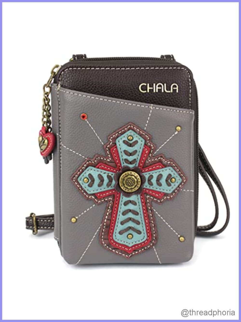 Women's Faux Leather Crossbody Wallet Purse with Adjustable Straps